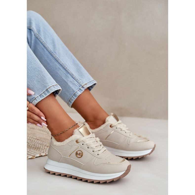Deportivas Mujer Forradas con Pelo, Plataforma Beige Claro Lerisas 1 Deportivas Mujer Forradas con Pelo, Plataforma Beige Claro Lerisas 1