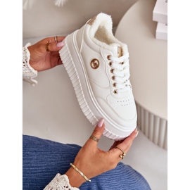 Zapatillas deportivas de mujer con aislamiento y suela gruesa, blanco Ardiela 2