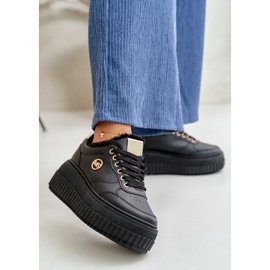 Zapatillas deportivas de mujer con aislamiento y suela gruesa, negro Ardiela 2