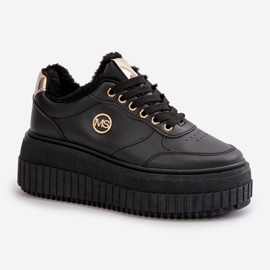 Zapatillas deportivas de mujer con aislamiento y suela gruesa, negro Ardiela 4