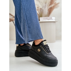Zapatillas deportivas de mujer con aislamiento y suela gruesa, negro Ardiela 5