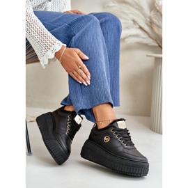 Zapatillas deportivas de mujer con aislamiento y suela gruesa, negro Ardiela 7