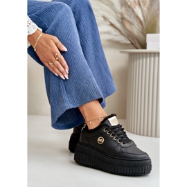 Zapatillas deportivas de mujer con aislamiento y suela gruesa, negro Ardiela 8