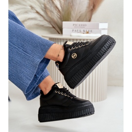 Zapatillas deportivas de mujer con aislamiento y suela gruesa, negro Ardiela 9