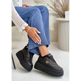 Zapatillas deportivas de mujer con aislamiento y suela gruesa, negro Verissha 7