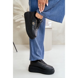 Zapatillas deportivas de mujer con aislamiento y suela gruesa, negro Verissha 5