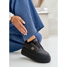 Zapatillas deportivas de mujer con aislamiento y suela gruesa, negro Verissha 6