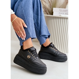 Zapatillas deportivas de mujer con aislamiento y suela gruesa, negro Verissha 8