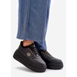 Zapatillas deportivas de mujer con aislamiento y suela gruesa, negro Verissha 1