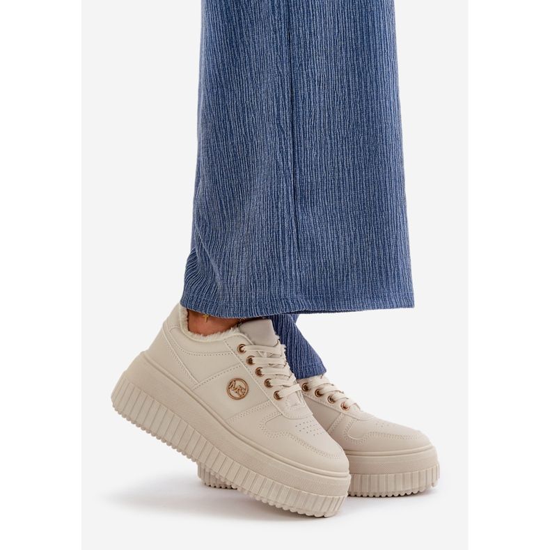 Zapatillas Deportivas Aislantes para Mujer con Suela Gruesa, Beige Verissha 1