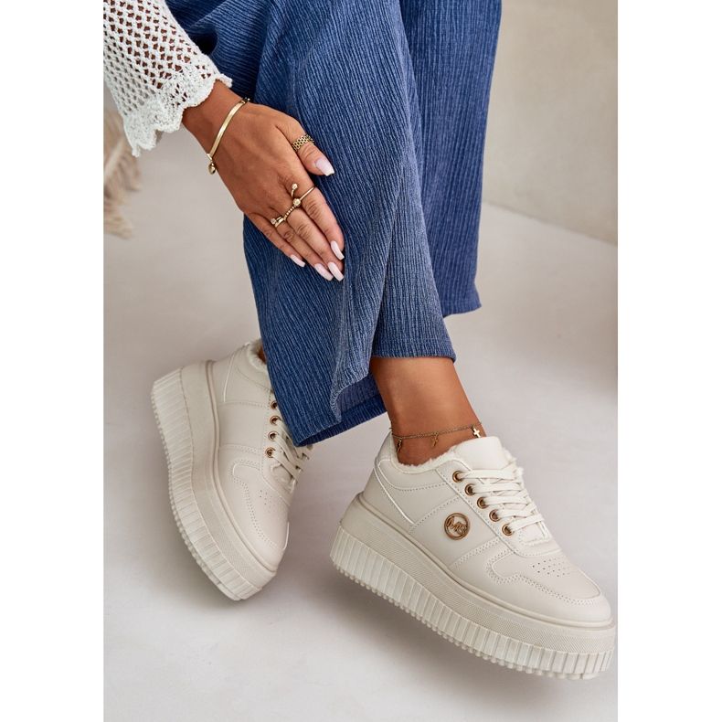 Zapatillas Deportivas Aislantes para Mujer con Suela Gruesa, Beige Verissha 2 Zapatillas Deportivas Aislantes para Mujer con Suela Gruesa, Beige Verissha 2