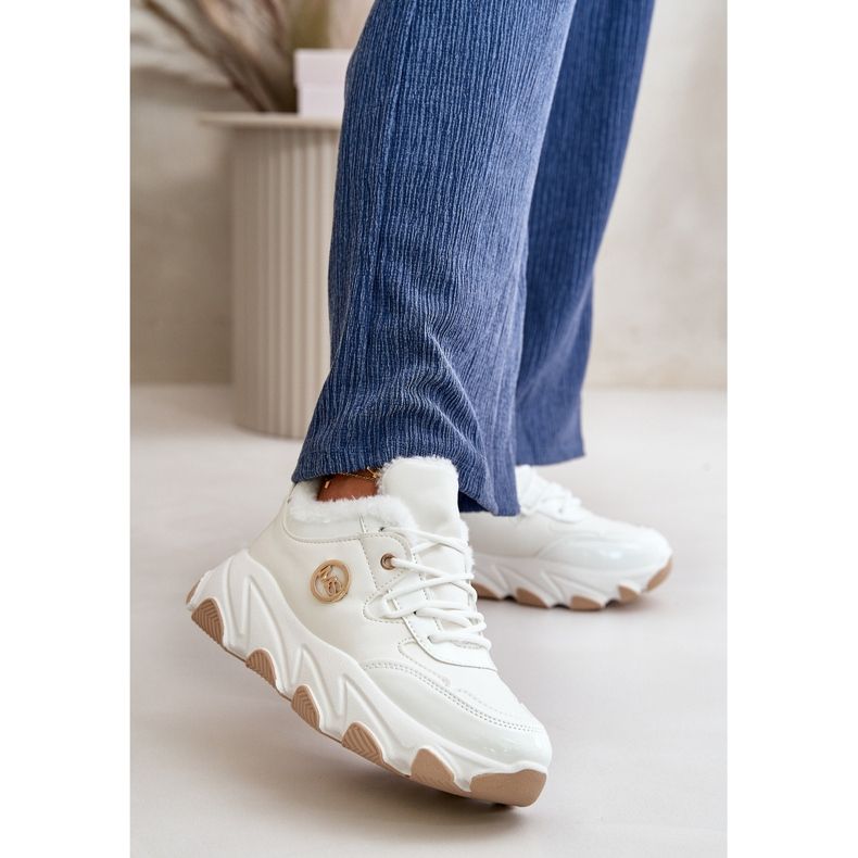 Zapatos Deportivos De Mujer Con Cordones Aislados En La Plataforma, Verioras Blancas blanco 2 Zapatos Deportivos De Mujer Con Cordones Aislados En La Plataforma, Verioras Blancas blanco 2