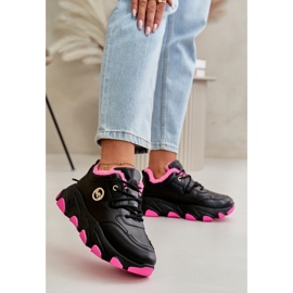 Zapatos Deportivos Aislantes Con Cordones Para Mujer Con Plataforma Negro Blanco 2