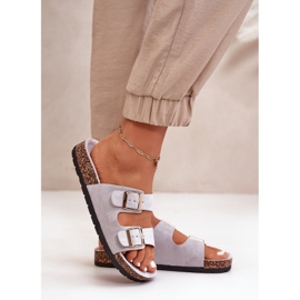 Sandalias sin cordones Cortina Grey para mujer gris 7