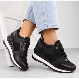 Deportiva mujer cuña negra Vinceza 10733 negro 5