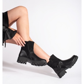 Botines negros de mujer con cierre decorativo 2
