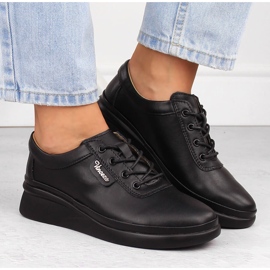 Zapatos con cordones mujer piel negro Vinceza 7922 6