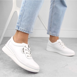 Zapatos con cordones mujer piel blanco Vinceza 7922 5
