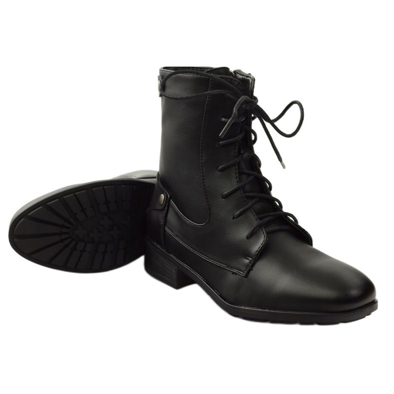 Filippo Botines de los trabajadores en la cremallera filipo negro 3