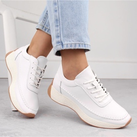 Deportivas mujer Sergio Leone SP013 blanco piel 4