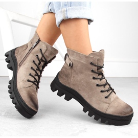 Botines caqui de mujer Potocki SZ12168 verde 4