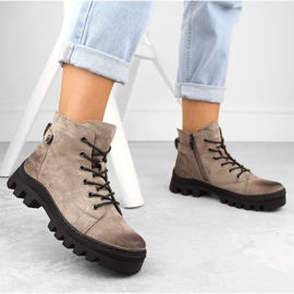 Botines caqui de mujer Potocki SZ12168 verde 5