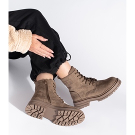 Botas de trabajadora con cordones de mujer marrones de Sergio Leone marrón 1 Botas de trabajadora con cordones de mujer marrones de Sergio Leone marrón 1