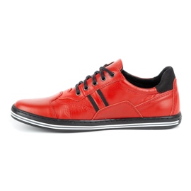 Polbut Zapatos casual hombre piel 1801 rojo 1