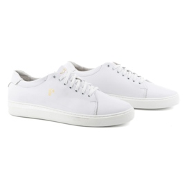 POLBUT 2127 Deportivas de piel para hombre, blanco 2