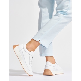 Sergio Leone Deportivas mujer piel calada color blanco 1