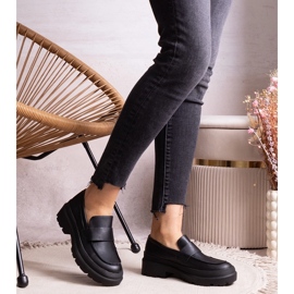 Zapatos negros confeccionados en ecopiel Seraphin. 1