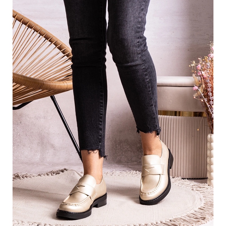 Mocasines Élodie elegantes dorados 1 Mocasines Élodie elegantes dorados 1