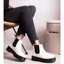 Botas de plataforma blancas de Lessaya blanco 3