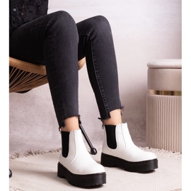 Botas de plataforma blancas de Lessaya blanco 2