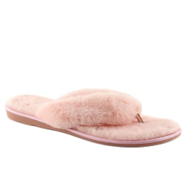 Chanclas rosa rosa con pelo rosado 2 Chanclas rosa rosa con pelo rosado 2