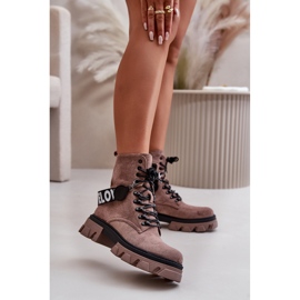 Botas Altas De Ante Con Aislamiento Marrón Claro Danity 1