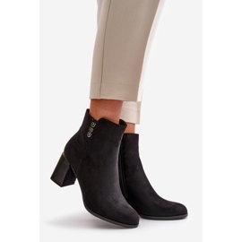 Botas de mujer de gamuza ecológica aisladas con tacón alto, abrochadas con cremallera, Erillia negra negro 1 Botas de mujer de gamuza ecológica aisladas con tacón alto, abrochadas con cremallera, Erillia negra negro 1