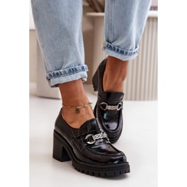 Zazoo 20175 Zapatos Mujer Charol Tacón Alto, Piel Natural, Negro 4