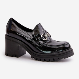 Zazoo 20175 Zapatos Mujer Charol Tacón Alto, Piel Natural, Negro 5