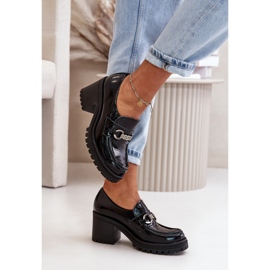Zazoo 20175 Zapatos Mujer Charol Tacón Alto, Piel Natural, Negro 8