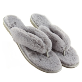 Chanclas grises con pelo lb17-36 gris 1