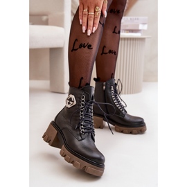 Zazoo 60376 Botas de cuero con cremallera aisladas, negro 4