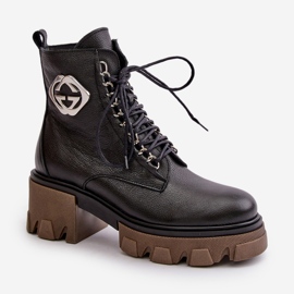 Zazoo 60376 Botas de cuero con cremallera aisladas, negro 6