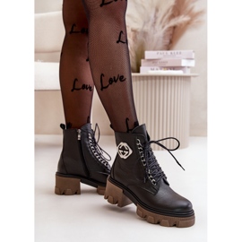 Zazoo 60376 Botas de cuero con cremallera aisladas, negro 5