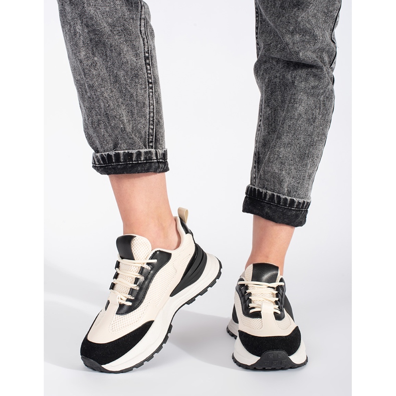 Deportivas mujer negras y beige. negro 2