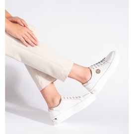 Goodin Zapatillas de piel blanca con suela gruesa. blanco 1 Goodin Zapatillas de piel blanca con suela gruesa. blanco 1