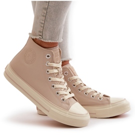 Zapatillas Deportivas Aislantes De Mujer Confeccionadas En Piel Ecológica Beige Big Star OO274934 12