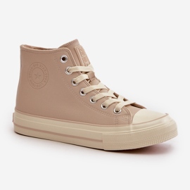 Zapatillas Deportivas Aislantes De Mujer Confeccionadas En Piel Ecológica Beige Big Star OO274934 6