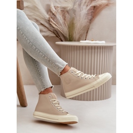 Zapatillas Deportivas Aislantes De Mujer Confeccionadas En Piel Ecológica Beige Big Star OO274934 10