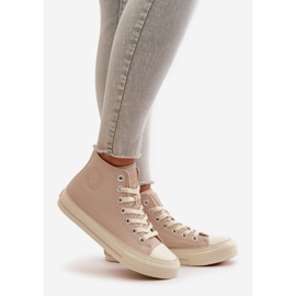 Zapatillas Deportivas Aislantes De Mujer Confeccionadas En Piel Ecológica Beige Big Star OO274934 1